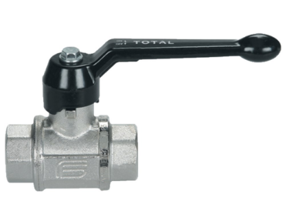 Afbeeldingen van Kogelkraan ⅜" TOTAL BI/BI WD100B zwart