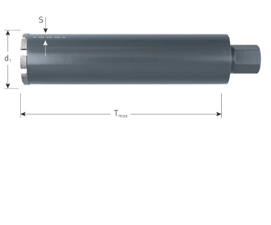 Afbeeldingen van ROTEC Diamantboor grijs droog 1.¼" 52X300MM 5 segmenten 