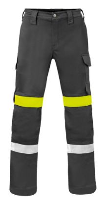 Afbeeldingen van HAVEP Werkbroek Force+ 80395 charcoal/fluor geel 46