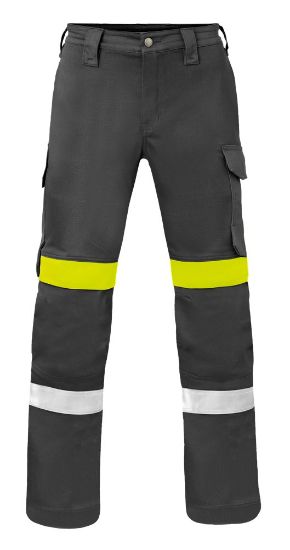 Afbeeldingen van HAVEP Werkbroek Force+ 80395 charcoal/fluor geel 56