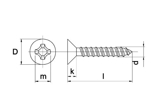Afbeeldingen van Spaanplaatschroef verzonkenkop PZ EV 3,5X20MM
