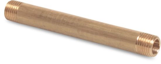 Afbeeldingen van PROFEC Pijpnippel nr.23 messing ¾" buitendraad 40MM 40bar