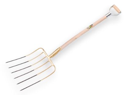 Afbeeldingen van Silovork 6-tands gebogen 43CM YD-steel 95CM