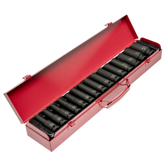 Afbeeldingen van WGB Slagdopset ½" 10-30MM 15x + 2x stift & 2x ring