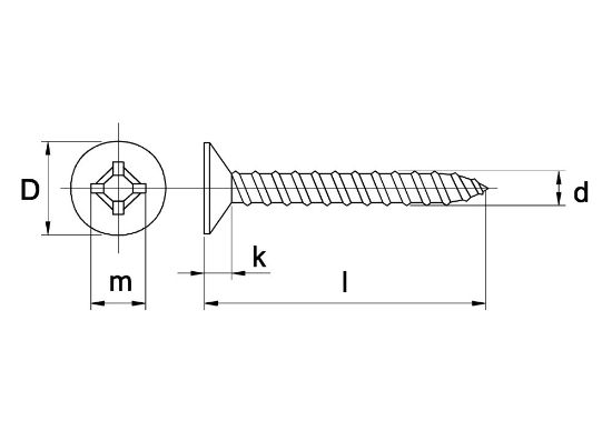 Afbeeldingen van Zelftappende plaatschroef verzonkenkop PH DIN7982 RVS A4 5,5X16MM