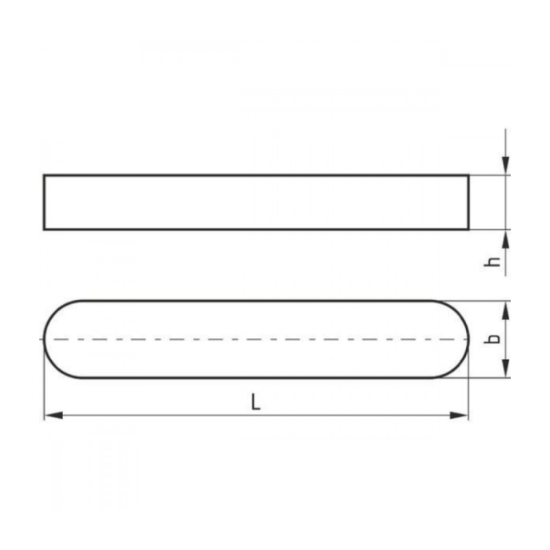 Afbeeldingen van Spie vlak DIN6885A RVS A4 10X8X100MM