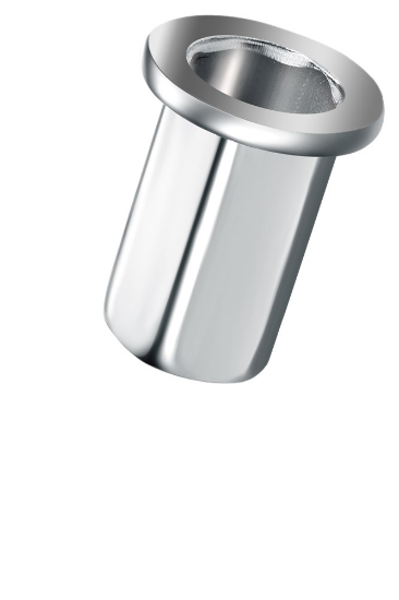 Afbeeldingen van Blindklinkmoer Q-nut open RVS A2 HEX platkop M5 klembereik 0,5-3,0MM