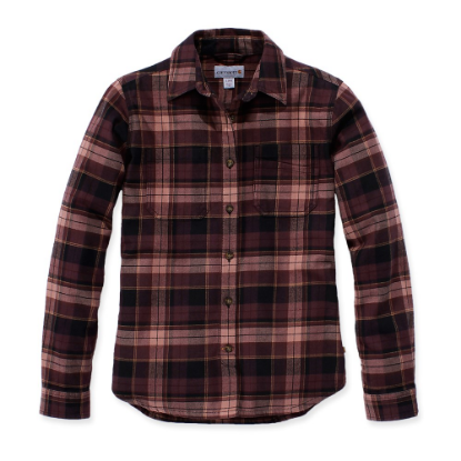 Afbeeldingen van CARHARTT Overhemd Hamilton flannel dames 103226 port S