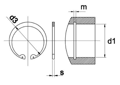 Afbeeldingen van Borgring DIN472 gefosfateerd J12