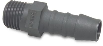 Afbeeldingen van Slangtule nylon grijs ⅛"X4MM buitendraad/slangtule 16bar