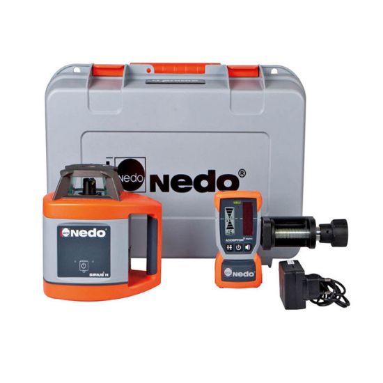 Afbeeldingen van NEDO Rotatielaser SIRIUS 1 H inclusief laserontvanger ACCEPTOR 2 digital met Heavy-Duty baakklem, accu's, lader en koffer laser-klasse 2 471933-632
