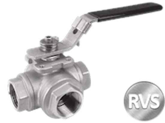 Afbeeldingen van ¼" GEMINI T RVS316 64BAR ZWART