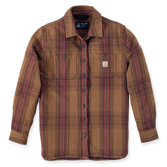 Afbeeldingen van CARHARTT Overhemd twill geruit dames 105991 bruin L