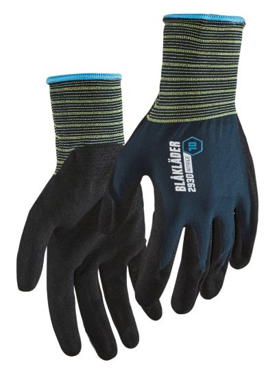 Afbeeldingen van BLÅKLÄDER Werkhandschoen nitril-gedipt 2930 donker marineblauw 9