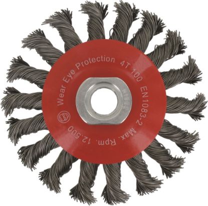 Afbeeldingen van ROTEC Kegelborstel getordeerd staaldraad M14 100X0,50MM