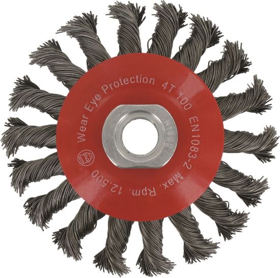 Afbeeldingen van ROTEC Kegelborstel getordeerd staaldraad M14 100X0,50MM