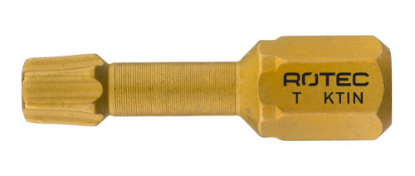 Afbeeldingen van ROTEC Torsionbit ¼" PRO T30 25MM C6,3MM conisch TiN 10x