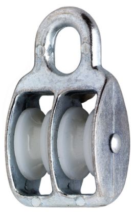 Afbeeldingen van Katrol VZ met nylon wiel duplex 10X40MM