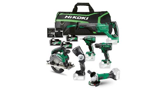 Afbeeldingen van HIKOKI Accu combo pack KC18H6A-MVA3, DS18DBSL + WH18DBSL + C18DBAL + G18DSL + CR18DBL + UB18DEL + 3x accu MV-A + UC18YSL3 in DRAAGTAS