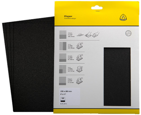 Afbeeldingen van Schuurlinnenvel KL371X 230X280MM K40 in DIY verpakking