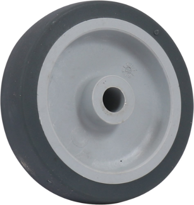 Afbeeldingen van KELFORT Wiel grijs rubber met glijlager 100MM