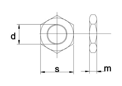 Afbeeldingen van Zeskantmoer laag DIN439B RVS A2 M16X1,5MM