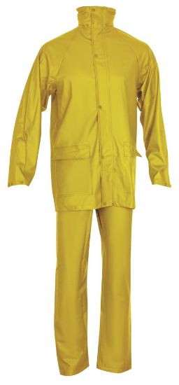 Afbeeldingen van Regenpak PU stretch 2-delig geel M