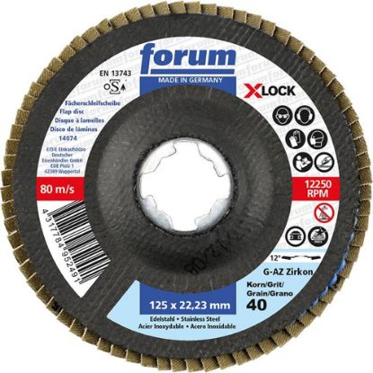 Afbeeldingen van FORUM Lamellenschijf 12° gebogen X-LOCK 125MM K80