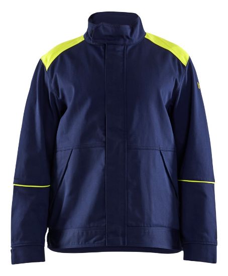 Afbeeldingen van BLÅKLÄDER Lasjack 4801 marineblauw/High Vis geel 3XL