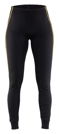 Afbeeldingen van BLÅKLÄDER Lange onderbroek vlamvertragend dames 68% merino 7203 zwart 2XL