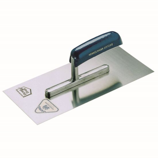 Afbeeldingen van JUNG Plakspaan RVS gebogen greep 280X130MM 4X4MM vertand