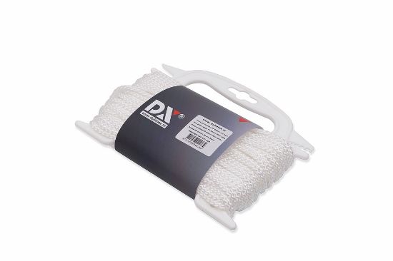 Afbeeldingen van Touw gevlochten PP wit 6MM handhouder 20M
