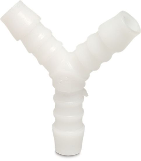 Afbeeldingen van Y-stuk nylon wit 13MM slangtule 16bar