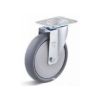 Afbeeldingen van TORWEGGE Zwenkwiel thermoplastic rubber grijs met plaat 80X30MM h=100MM 80kg