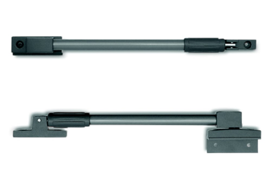 Afbeeldingen van DX Telescopische raamuitzetter zilver-antraciet naar binnen- & buitendraaiend 525-845MM