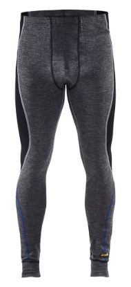 Afbeeldingen van BLÅKLÄDER Lange onderbroek 100% merino WARM 1849 medium grijs/zwart 2XL