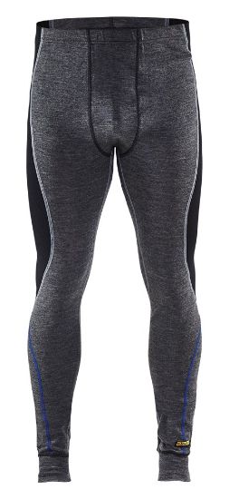 Afbeeldingen van BLÅKLÄDER Lange onderbroek 100% merino WARM 1849 medium grijs/zwart M