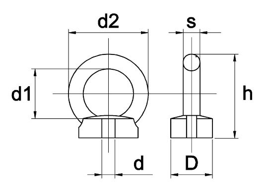 Afbeeldingen van Oogmoer DIN582 gestempeld C15E + CE EV M24
