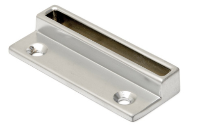 Afbeeldingen van Raamboomplaatje zamac RVS finish 74X30MM