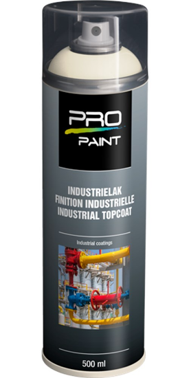 Afbeeldingen van PRO-PAINT Industrie lak / deklaag creme wit RAL9001 HG 500ML