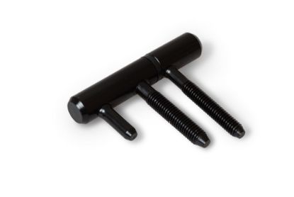 Afbeeldingen van DX Inboorpaumelle staal zwart 14MM ring NY zwart t.b.v. houten deuren & kozijnen