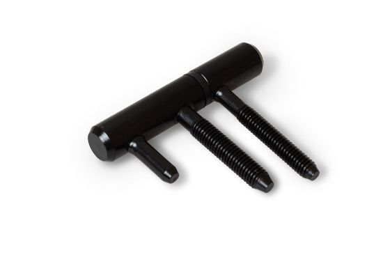 Afbeeldingen van DX Inboorpaumelle staal zwart 14MM ring NY zwart t.b.v. houten deuren & kozijnen