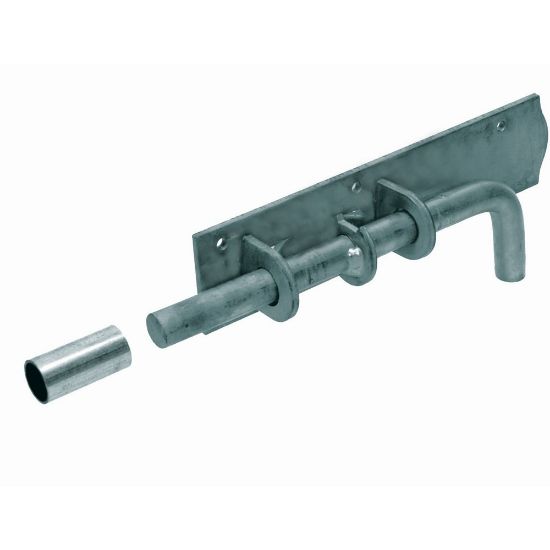 Afbeeldingen van GEBR. BODEGRAVEN Plaatgrendel TV zwaar met buisje 210X50MM