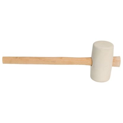 Afbeeldingen van GRIPLINE Rubberhamer nr.2 hard 90 Wit 700g 65X115MM