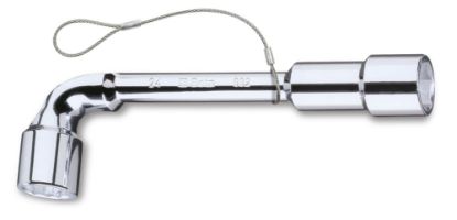 Afbeeldingen van BETA Pijpsleutel gebogen twaalf-/zeskant hoogglanzend verchroomd H-SAFE 932HS 13X13MM
