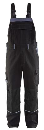 Afbeeldingen van BLÅKLÄDER Bretelbroek vlamvertragend 2861 zwart/grijs C146