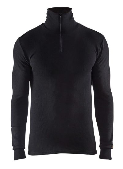 Afbeeldingen van BLÅKLÄDER Onderhemd met rolkraag en rits WARM 4891 zwart 2XL