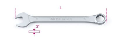 Afbeeldingen van BETA Ringsteeksleutel dunne bekken 42SLIM 10