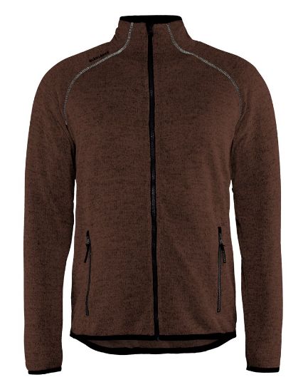 Afbeeldingen van BLÅKLÄDER Gebreid vest 4942 bruin/zwart 2XL