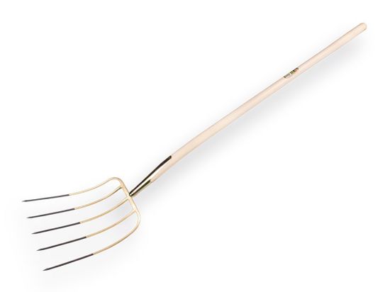 Afbeeldingen van Bladvork 5-tands met stift & rieksteel 130CM